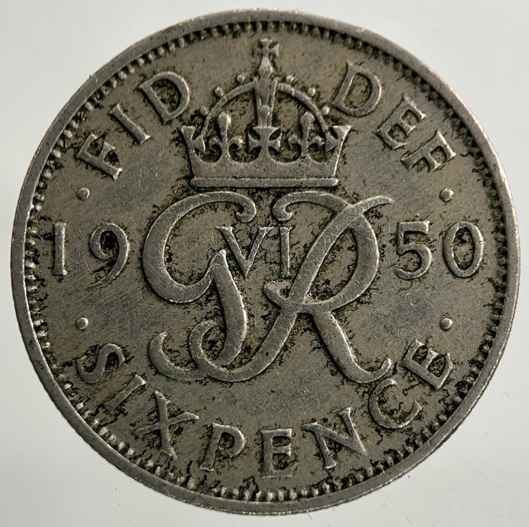 1950 George VI Sixpence Coin | Fine Collectable Grade