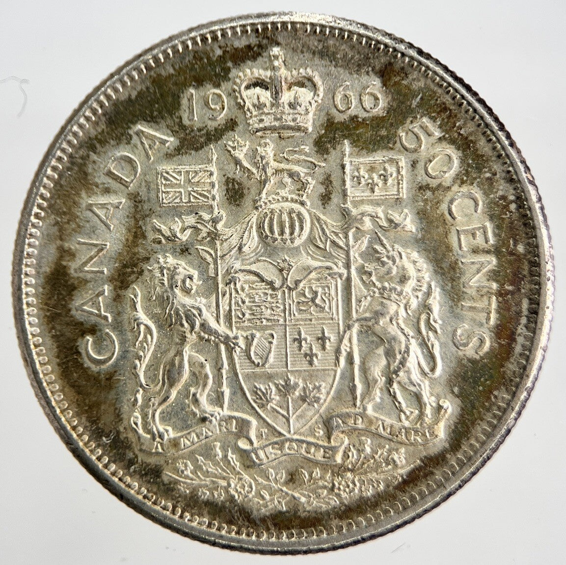 1966 Canadian 50 Cents Silver Coin | Very High Grade | a1846