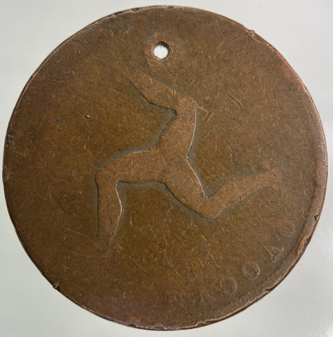 1839 Isle Of Man One Penny Coin | Fair Grade
