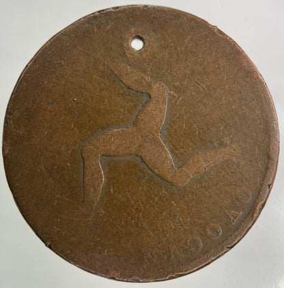 1839 Isle Of Man One Penny Coin | Fair Grade