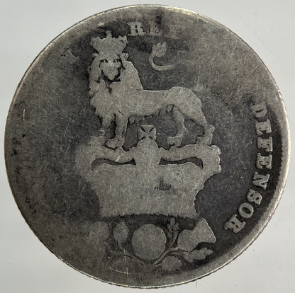 1826 George IV Shilling Silver Coin | Fair Grade