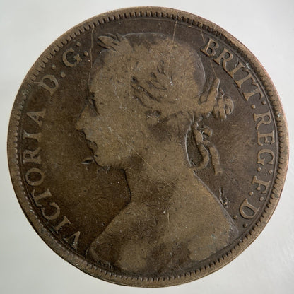 1886 Victoria One Penny Coin | Collectable Grade