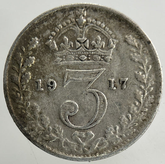 1917 George V Threepence Silver Coin | Fine Collectable Grade