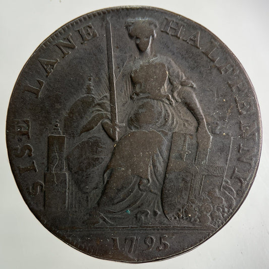 1795 Sise Lane Middlesex Half - Penny Coin | Fine Collectable Grade
