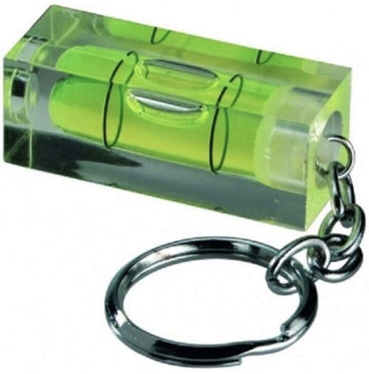 Mini Compact Spirit Level Bubble Shaped Keyring Premium Keychain Gift UK