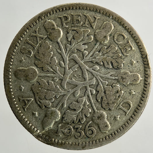 1936 George V Sixpence Silver Coin | Collectable Grade