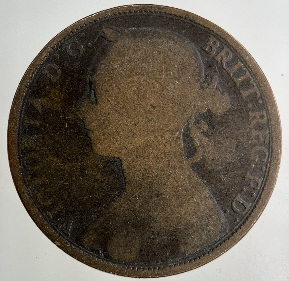 1892 Victoria One Penny Coin | Collectable Grade