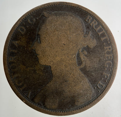 1892 Victoria One Penny Coin | Collectable Grade