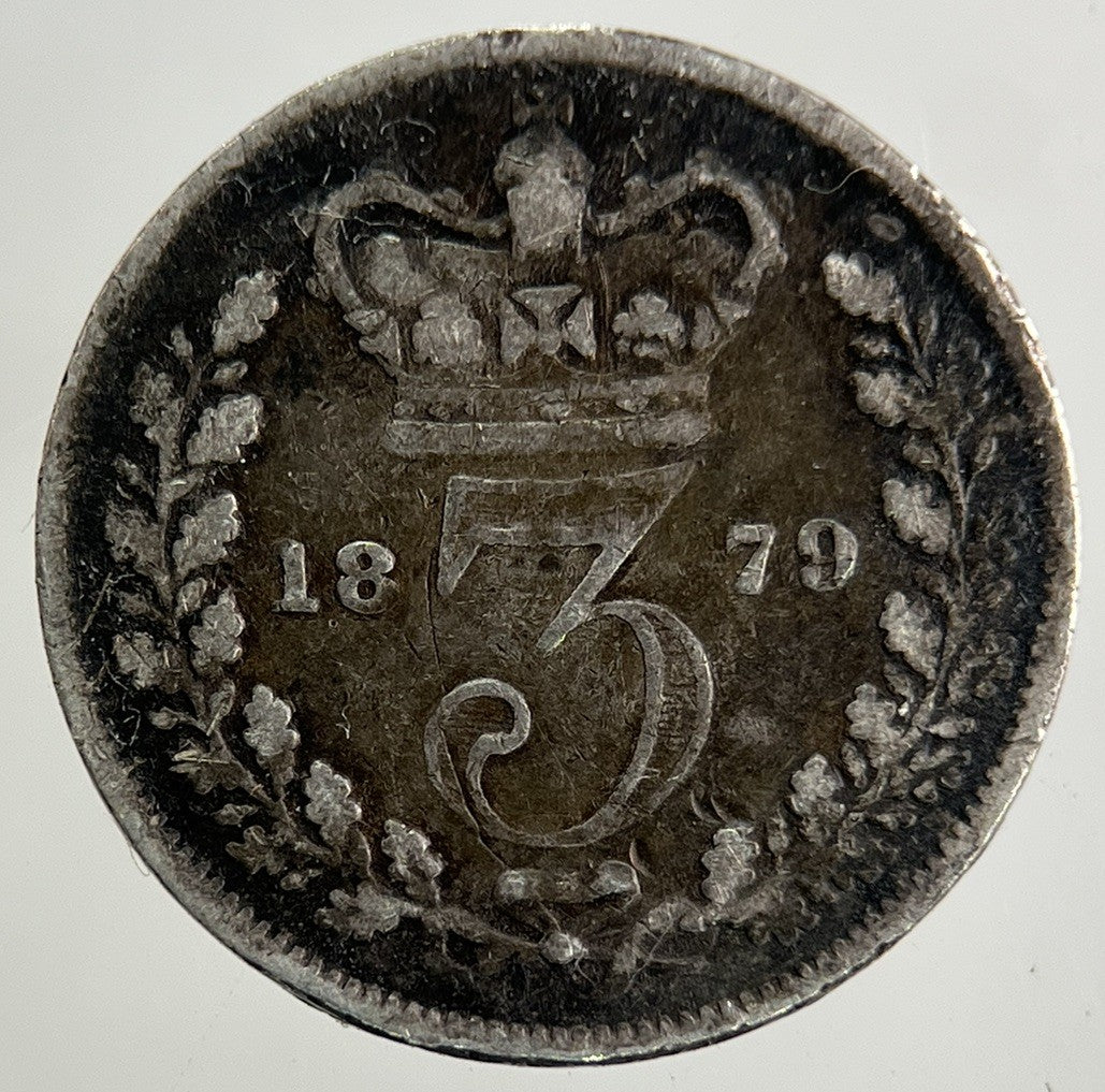 1879 Victoria Threepence Silver Coin | Fine Collectable Grade