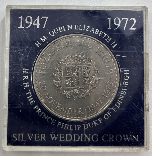 1972 Elizabeth II Wedding Crown British Coin In Case | Collectable Grade a90337