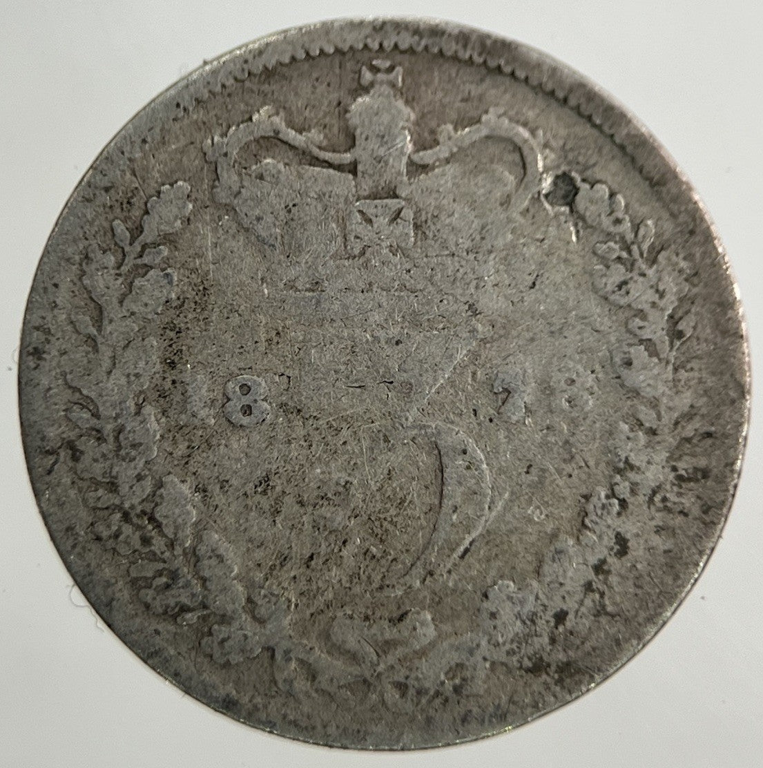 1878 Victoria Threepence Silver Coin | Fair Grade