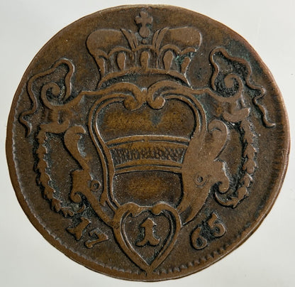 1765 Austria Hungary 1 Pfennig Coin | Fine Collectable Grade