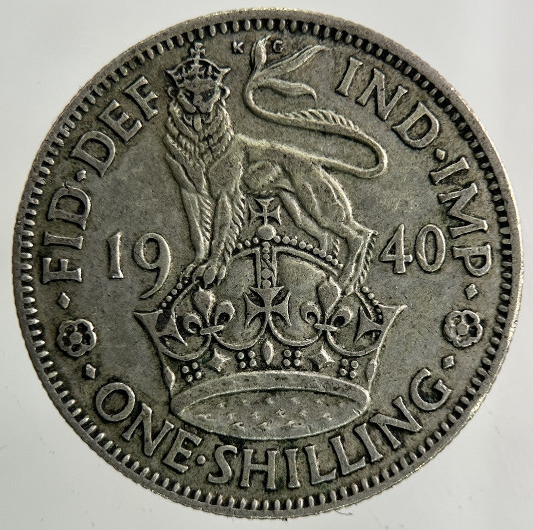 1940 George VI Shilling Silver Coin | Fine Collectable Grade