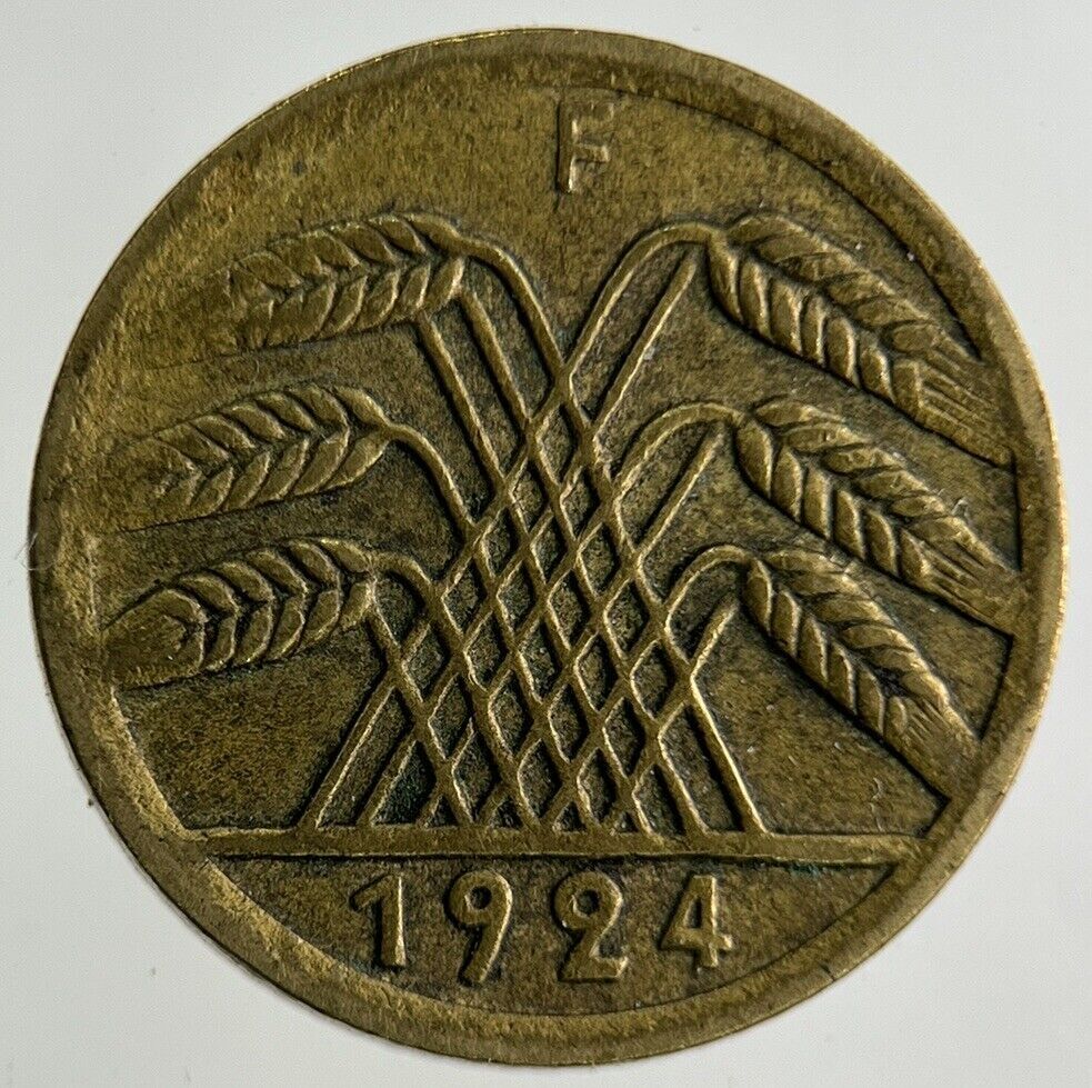 1924 Germany 5 Pfennig Coin | Fine Collectable Grade