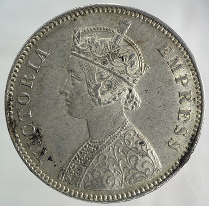 1877 India One Rupee Silver Coin | Very High Grade