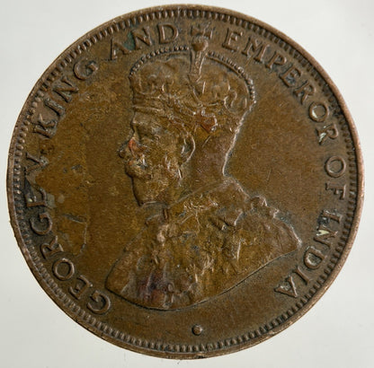 1933 Hong Kong One Cent Coin | Fine Collectable Grade