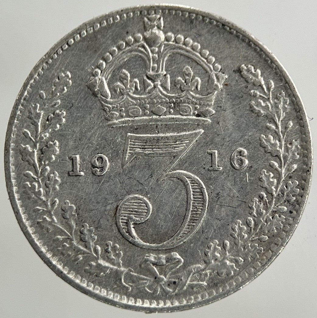 1916 George V Threepence Silver Coin | Very High Grade