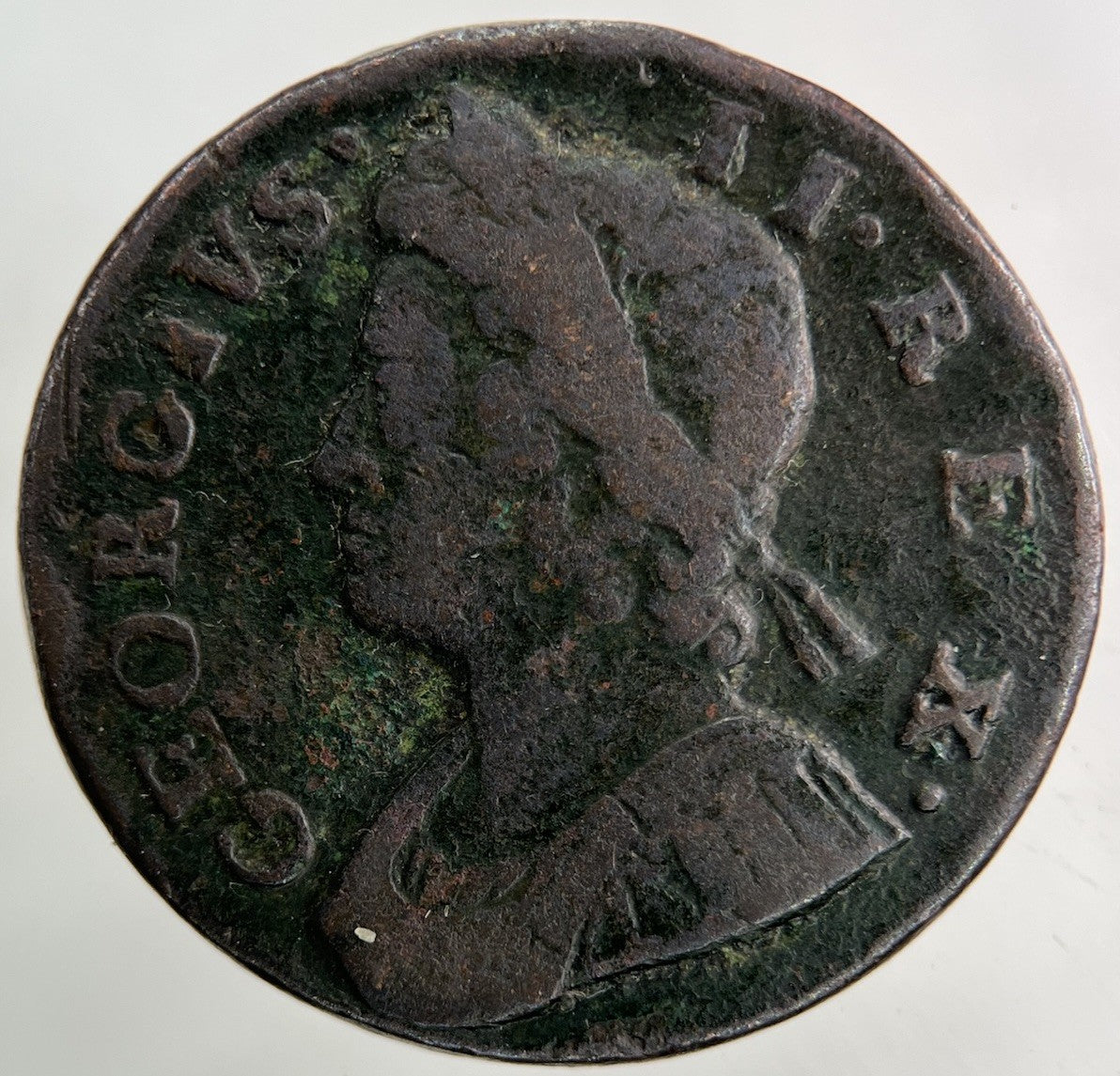 1734 George II 2nd Half - Penny Coin | Fine Collectable Grade
