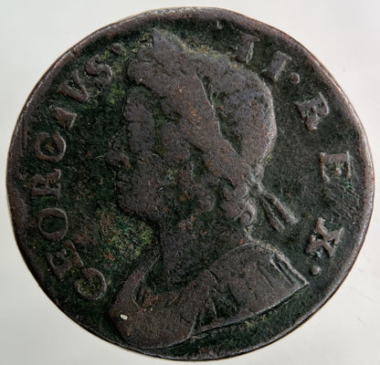 1734 George II 2nd Half - Penny Coin | Fine Collectable Grade