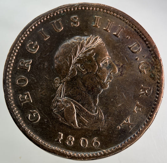 1806 George III 3rd Half - Penny Coin | Very High Grade