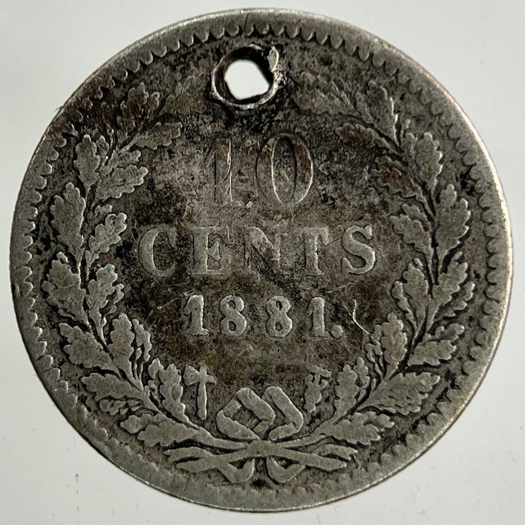 1881 Netherlands 10 Cents Silver Coin | Collectable Grade
