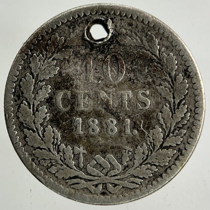 1881 Netherlands 10 Cents Silver Coin | Collectable Grade