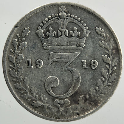 1919 George V Threepence Silver Coin | Collectable Grade