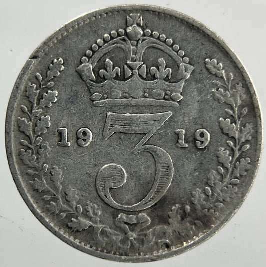1919 George V Threepence Silver Coin | Collectable Grade