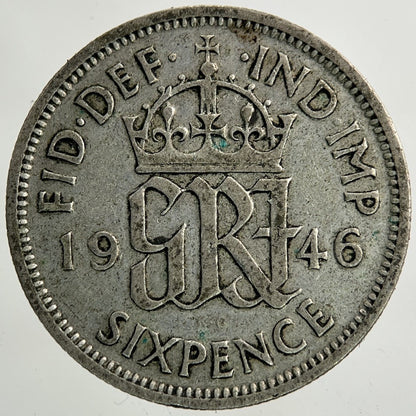 1946 George VI Sixpence Silver Coin | Collectable Grade