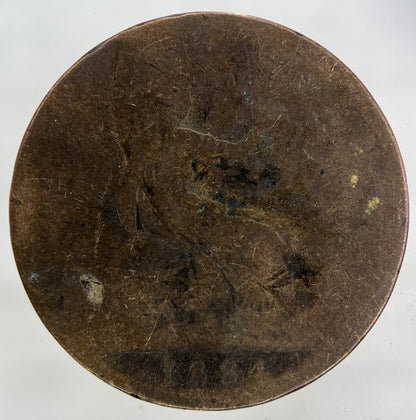 1884 Victoria One Penny Coin | Worn Grade