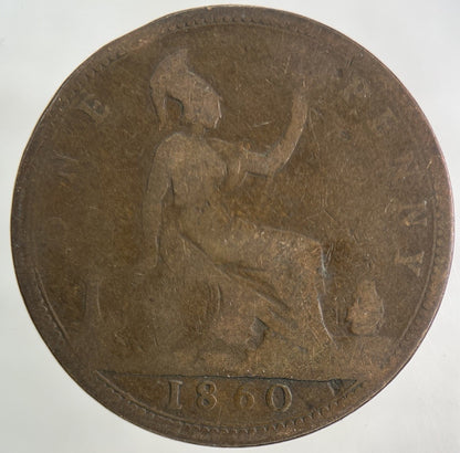 1860 Victoria One Penny Coin | Collectable Grade