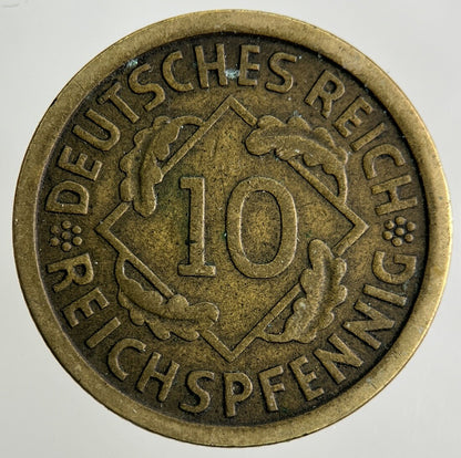 1925 Germany 10 Pfennig Coin | Fine Collectable Grade
