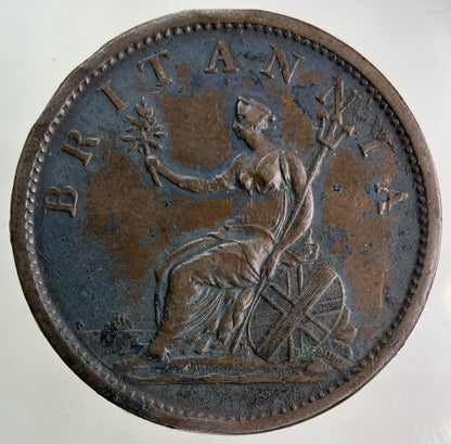 1807 George III 3rd One Penny Coin | Very Fine Grade
