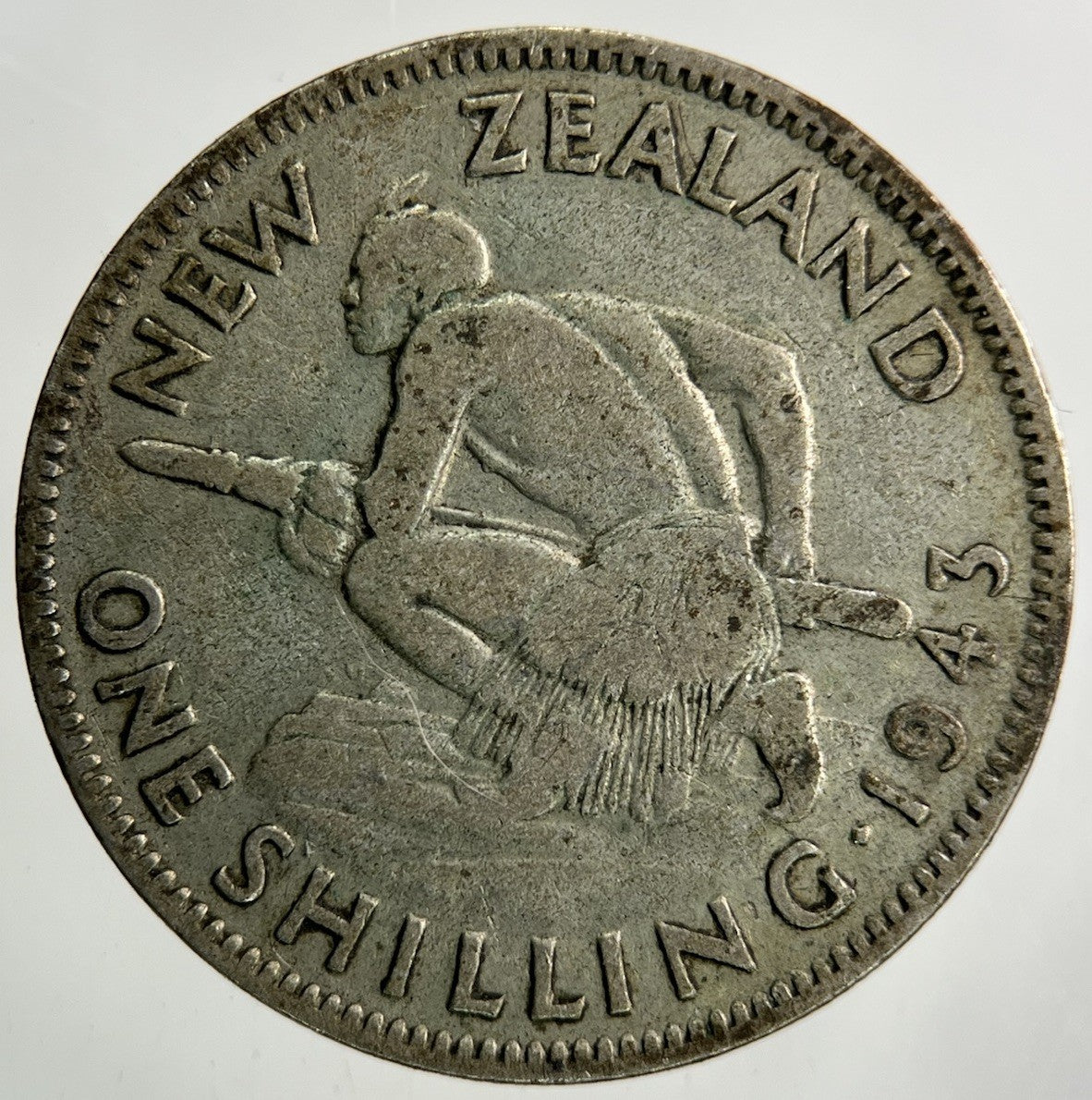 1943 New Zealand One Shilling Silver Coin | Collectable Grade