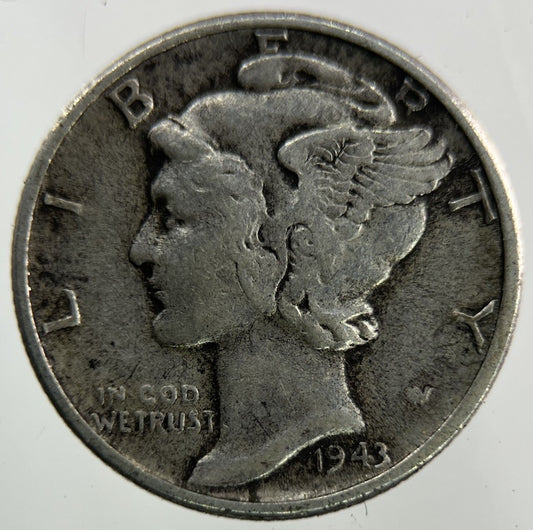 1943 US USA Mercury Dime Silver Coin | Collectable Grade
