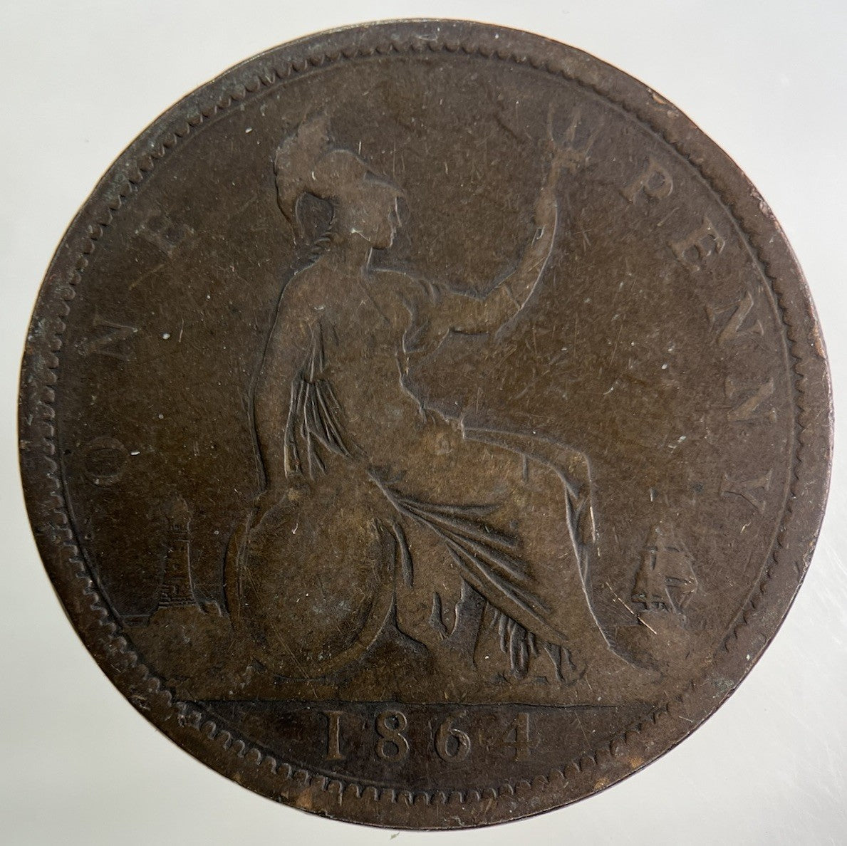 1864 Victoria One Penny Coin | Collectable Grade