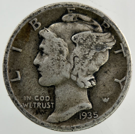 1935 US USA Mercury Dime Silver Coin | Collectable Grade