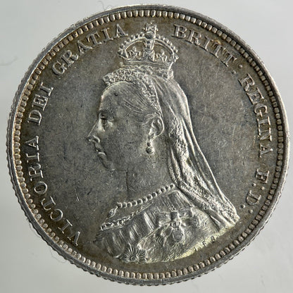 1887 Victoria Shilling Silver Coin | Very High Grade