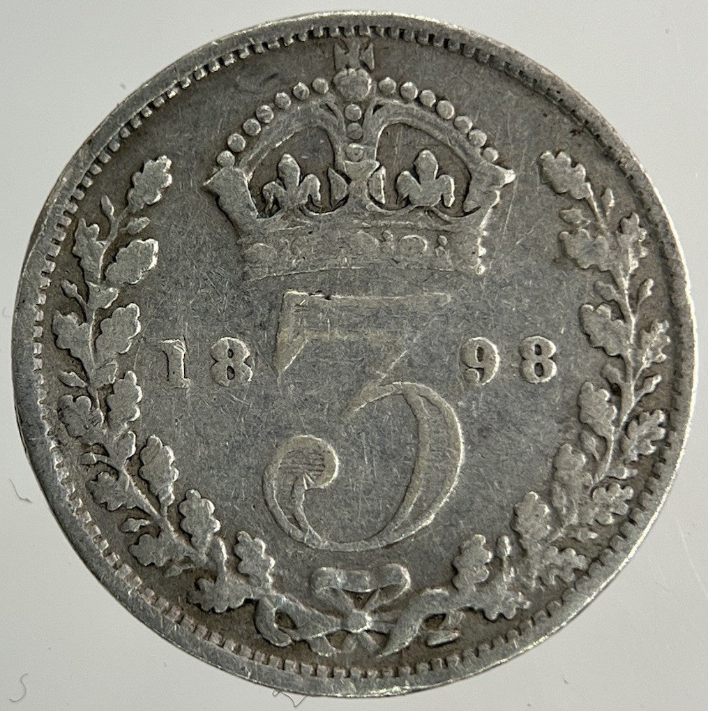1898 Victoria Threepence Silver Coin | Collectable Grade