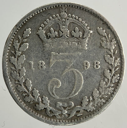 1898 Victoria Threepence Silver Coin | Collectable Grade