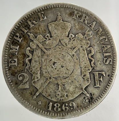 1869 France 2 Francs Silver Coin | Collectable Grade