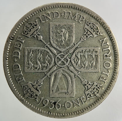 1936 George V Florin Silver Coin | Fine Collectable Grade