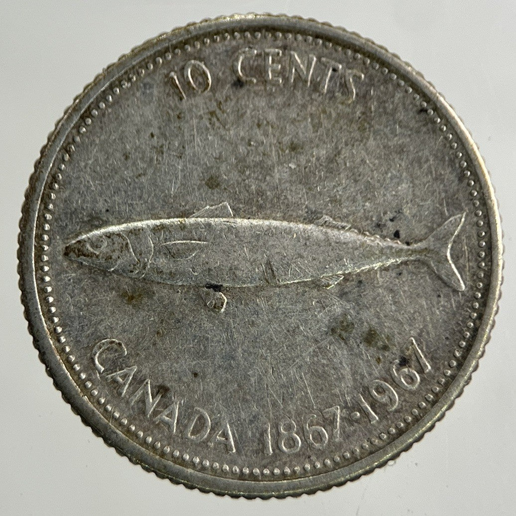 1967 Canada 10 Cents Silver Coin | Very High Grade