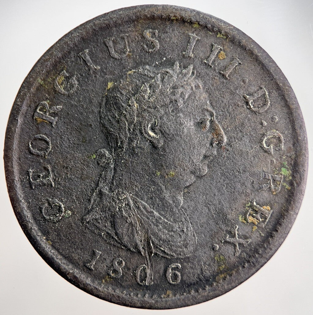 1806 George III 3rd One Penny Coin | Very High Grade | a2501