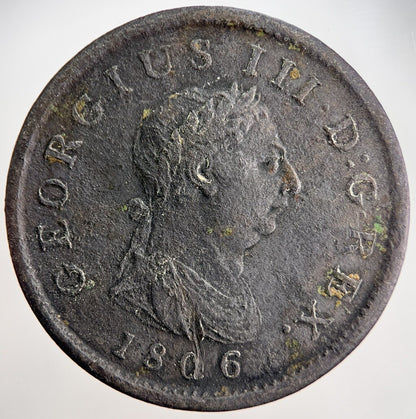 1806 George III 3rd One Penny Coin | Very High Grade | a2501
