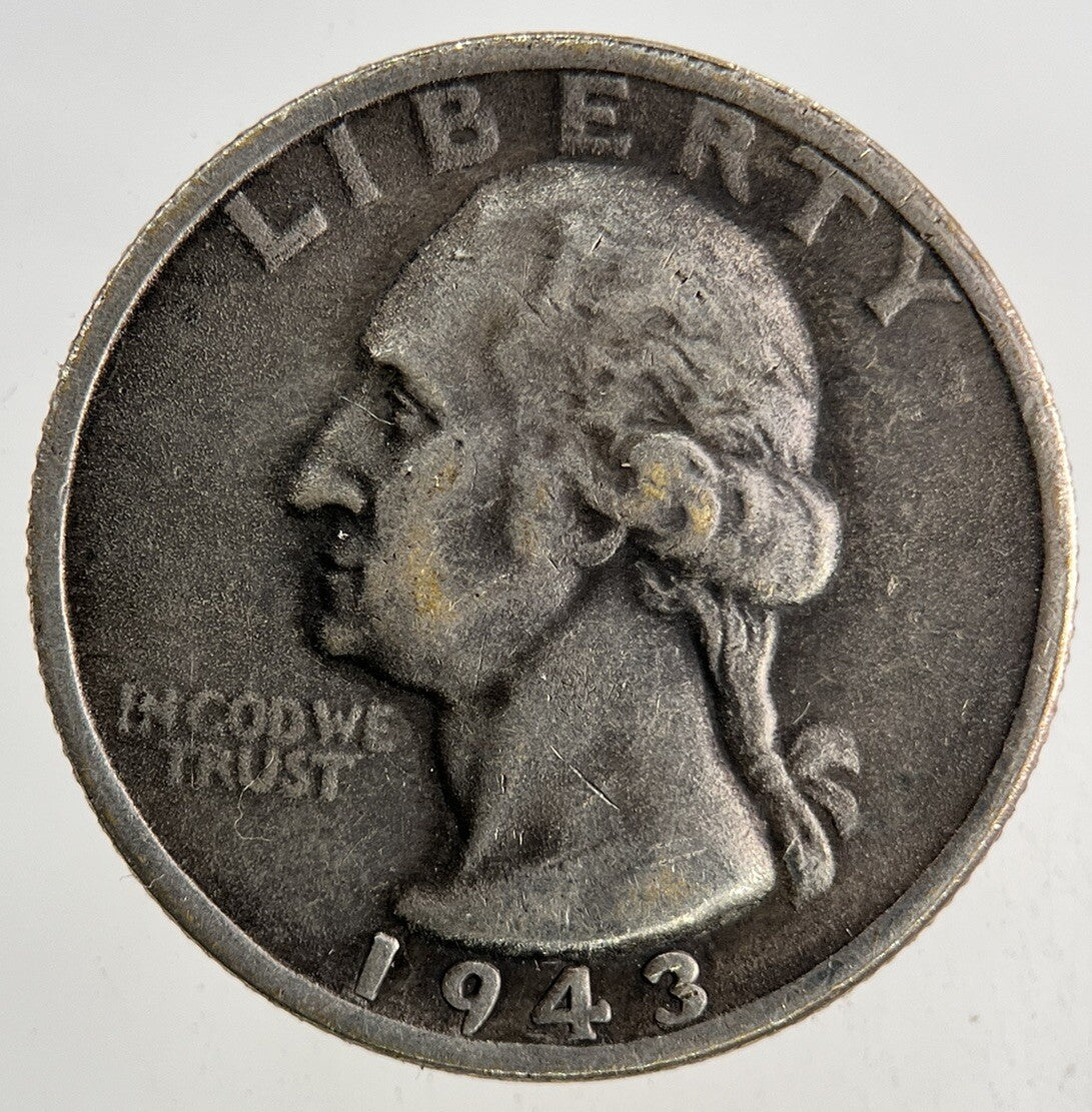 1943 - D US USA Quarter Dollar Silver Coin | Fine Collectable Grade