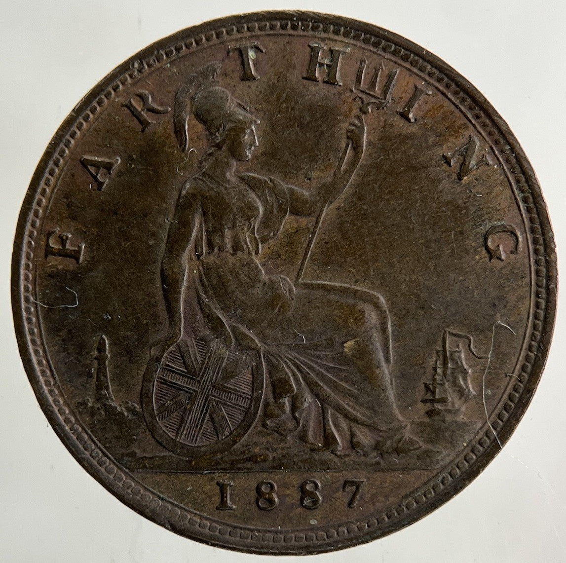 1887 Victoria Farthing Coin | Very High Grade