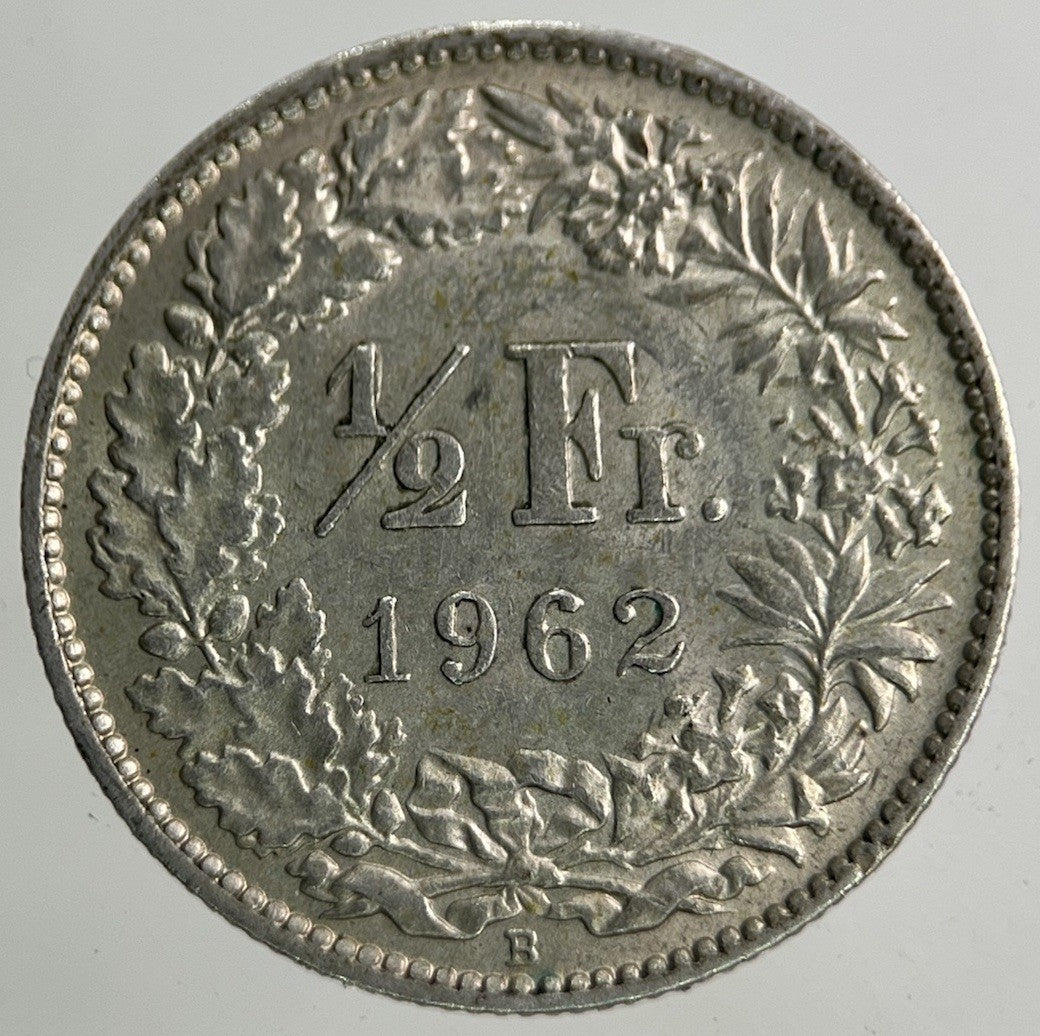 1962 Switzerland Swiss Half 1/2 Franc Silver Coin | Very High Grade