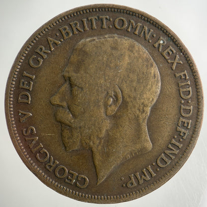 1914 George V One Penny Coin | Collectable Grade