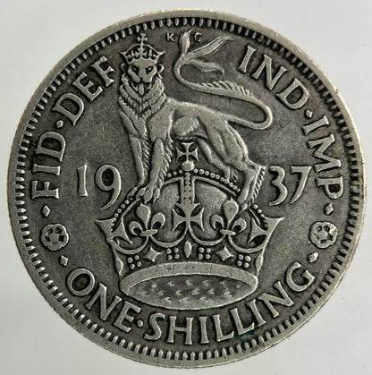 1937 George VI Shilling Silver Coin | Fine Collectable Grade